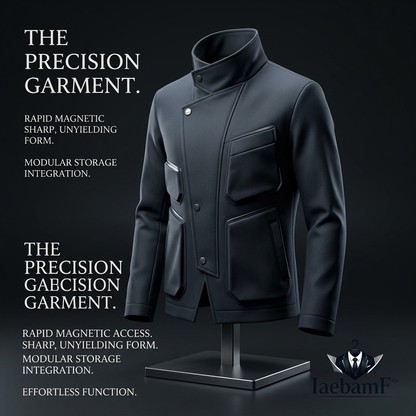 IaebamF™ Men's Techwear Jacket | Modular Storage Utility Coat with Rapid Magnetic Access, Futuristic Stand Collar, Weather-Resistant Urban Tactical Jacket